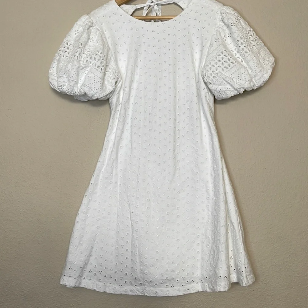 Free People Apricot Rose lace Mini‎ Dress in White